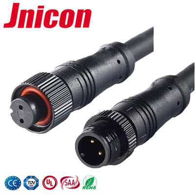 M12 اتصال دهنده های پلاستیکی مرد و زن ODM 2 پین 10A اتصال دهنده قدرت دایره ای