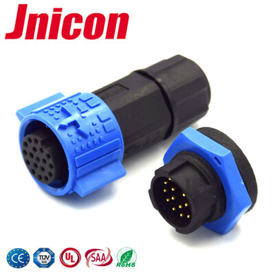 کانکتورهای دایره‌ای ضد آب ولتاژ پایین 300 ولت 5 آمپر M19 با 12 پین IP67