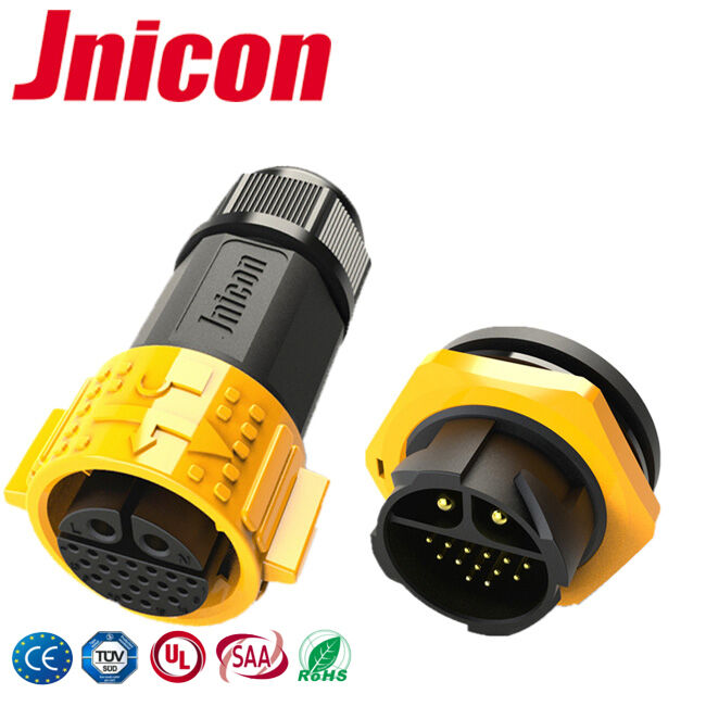 کانکتور ضد آب 2+20 پین M25 در فضای باز سوکت دوشاخه صنعتی اتصال چند پین IP67