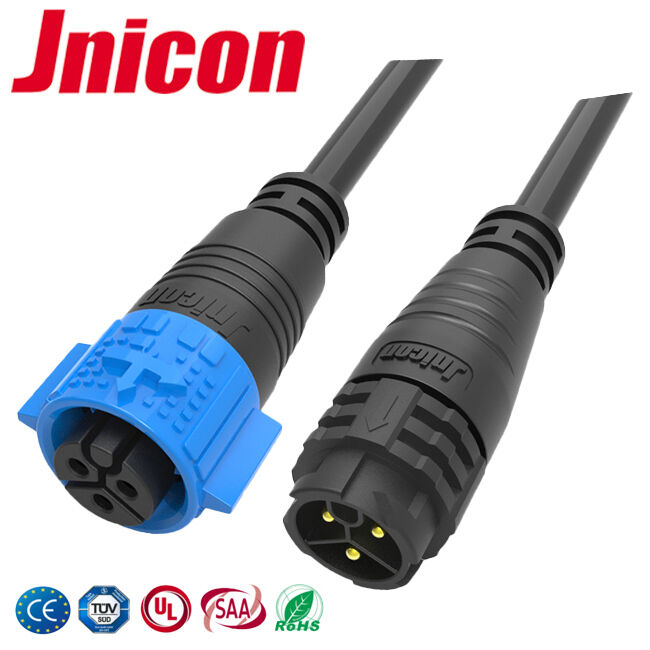 M19 Male To Female Cable Connector IP67 Waterproof Outdoor Power Connectors