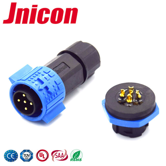 5A IP67 M19 5 پین اتصال ضد آب سیم به هیئت مدیره IP67 اتصال قدرت