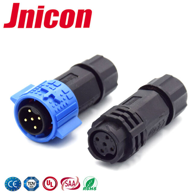 300V M19 Waterproof 5 Pin Connector Push Lock Male Female Power Connectors