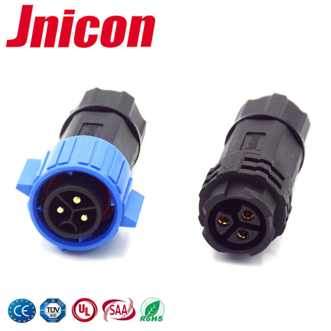 M19 IP68 کانکتورهای دایره ای ضد آب 300V 3 پین کانکتور قدرت مرد به زن