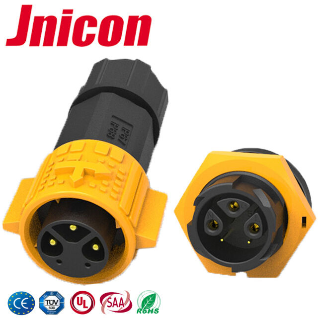 کانکتور دایره‌ای ضد آب 20 آمپر IP67 RoHS 3+2 پین 300 ولت کانکتور سیم به برد