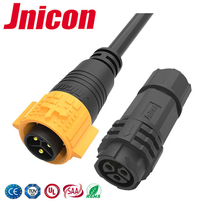کانکتور نری و مادگی IP68 3 پین 20 آمپر ODM Push Lock Power 12AWG Max Connector