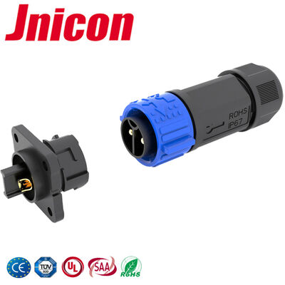 IP67 ضد آب پلاگ و سوکت M25 2 پین فشار قفل کنتاکتور قدرت