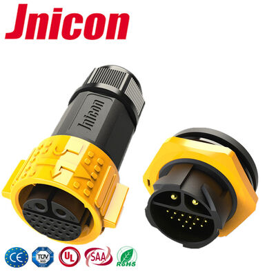 کانکتور ضد آب 2+20 پین M25 در فضای باز سوکت دوشاخه صنعتی اتصال چند پین IP67