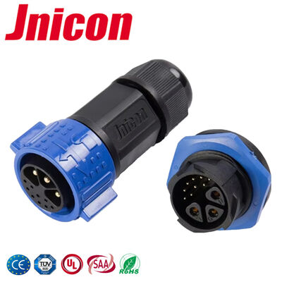 M25 3 Pin Power Plug Socket Connectors UL Push Lock 9 Pin Data Connector رابط داده های 3 پین
