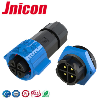 M19 4 Pin High Current Power Connector 20A کانکتورهای ضد آب 300V قفل سریع