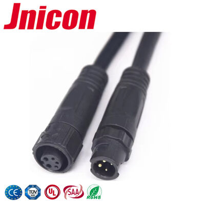 PA66 M12 2+3 Pin Outdoor Waterproof Wire Connectors وصل کننده های برق سیگنال نورپردازی