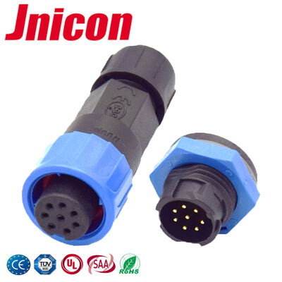 IP68 فشار قفل 8 پین اتصال ضد آب 300V M16 اتصال دایره ای