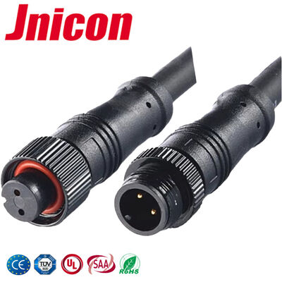 کانکتورهای الکتریکی ضد آب 10 آمپر M12 300 ولت کانکتورهای کابل برق هسته LED