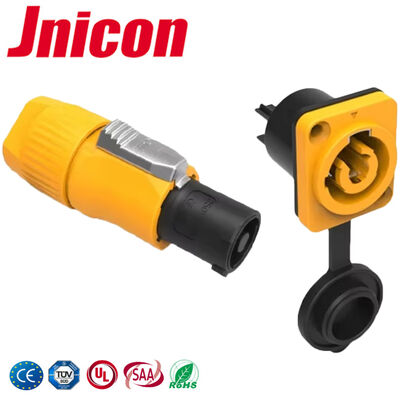 Jnicon 20A کانکتور برق ضد آب IP65 Powercon پلاکت ضد آب پلاستیکی