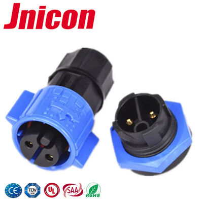 IP67 Wire To Board Connector 2 Pin Waterproof Power Connector 300V برای الکترونیک های بیرونی